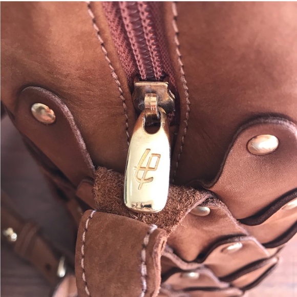 Pierotucci Ferenze Italian suede studded shoulder bag - Picture 7 of 11